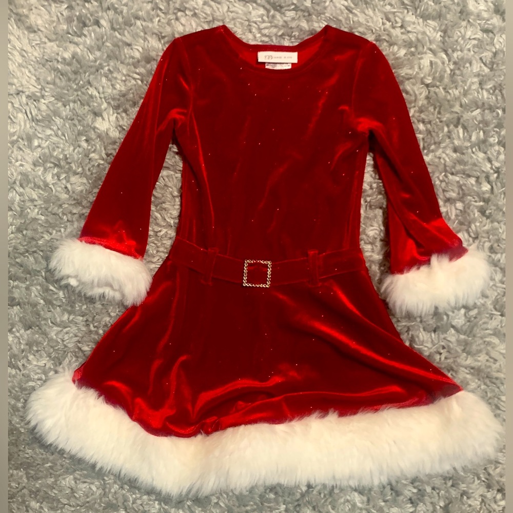 Size 4/4T - Girl’s Christmas Santa Dress